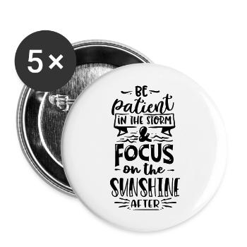 Be Patient In The Storm Religious Motivation Inspi - Buttons large 2.2'' (5-pack) - white