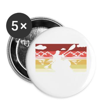 Kayaking Jesus - Buttons large 2.2'' (5-pack) - white