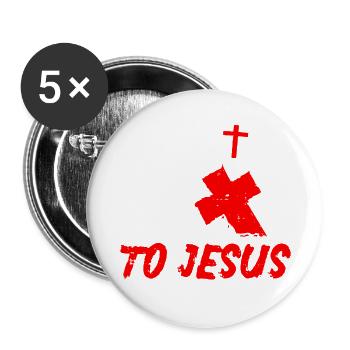 Addicted To Jesus - Buttons large 2.2'' (5-pack) - white