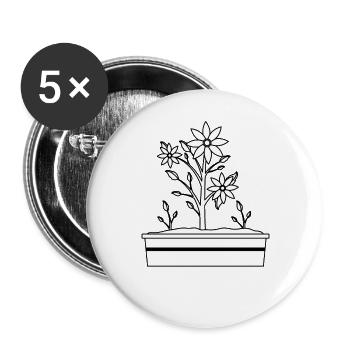 “Every flower must grow through dirt.” - Buttons large 2.2'' (5-pack) - white