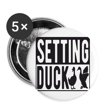 Setting Duck - Buttons large 2.2'' (5-pack) - white