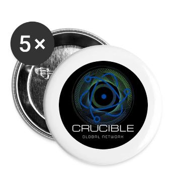 Crucible Global Network - Buttons large 2.2'' (5-pack) - white