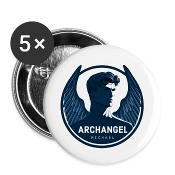 Archangel Michael - Buttons large 2.2'' (5-pack) - white