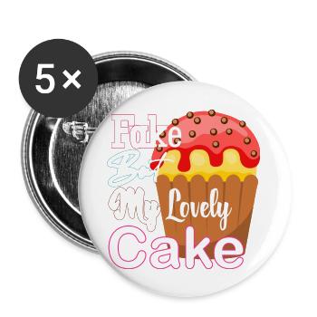fake but my lovely Cake 1b - Buttons large 2.2'' (5-pack) - white