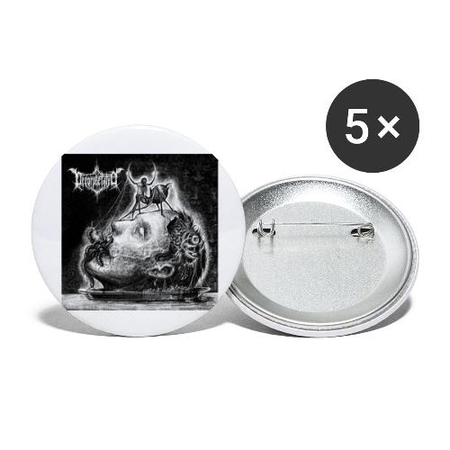 Decorpsetated - Human Words album cover, black - Buttons large 2.2'' (5-pack)