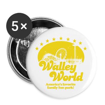 Walley World Tourist - Buttons large 2.2'' (5-pack) - white
