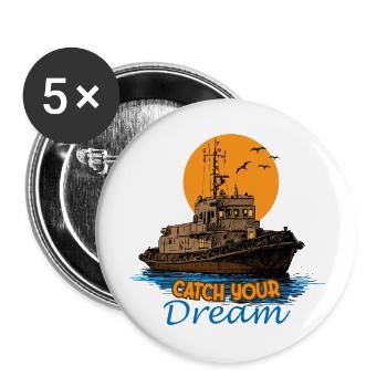 Catch Your Dream - Buttons large 2.2'' (5-pack) - white