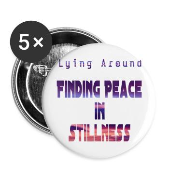Finding peace in stillness - Buttons large 2.2'' (5-pack) - white