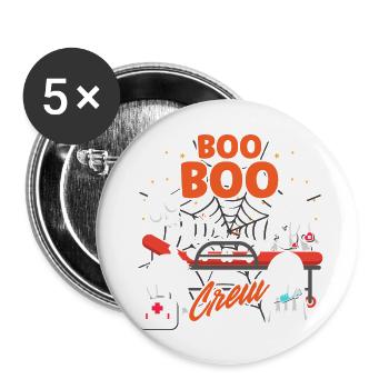 Boo Boo Crew Ghost Paramedic Doctor Emt Nurse - Buttons large 2.2'' (5-pack) - white