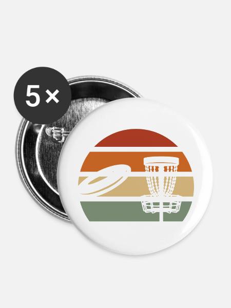No Balls Just Big Discs Golf - Buttons large 2.2'' (5-pack) - white