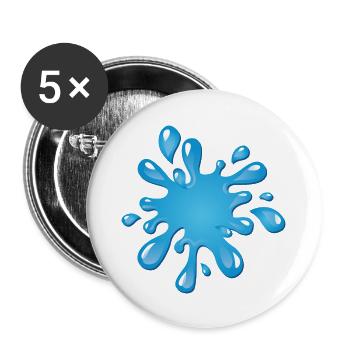 blue water splash - Buttons large 2.2'' (5-pack) - white