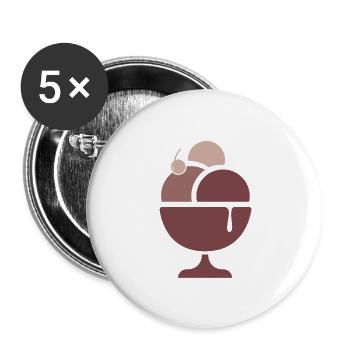 ice cream - Buttons large 2.2'' (5-pack) - white