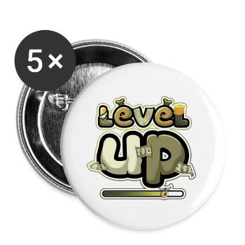 level up graffiti - Buttons large 2.2'' (5-pack) - white