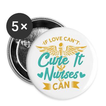 Paramedic Nurse Frontline Warrior - Buttons large 2.2'' (5-pack) - white