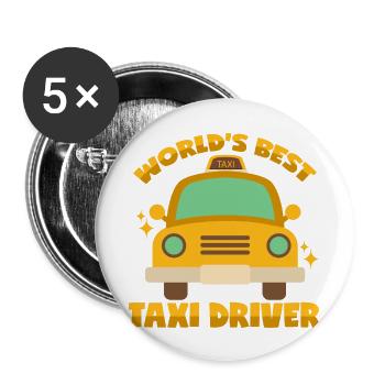World S Best Taxi Driver - Buttons large 2.2'' (5-pack) - white