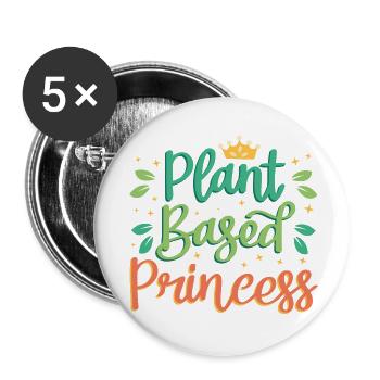 PLANT LOVE - Buttons large 2.2'' (5-pack) - white
