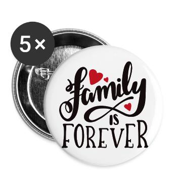 Family Is Forever boy cute - Buttons large 2.2'' (5-pack) - white