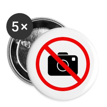 Photography prohibited stars quote hippie - Buttons large 2.2'' (5-pack) - white