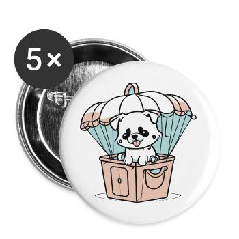 Funny Cat Funny Animal - Buttons large 2.2'' (5-pack) - white