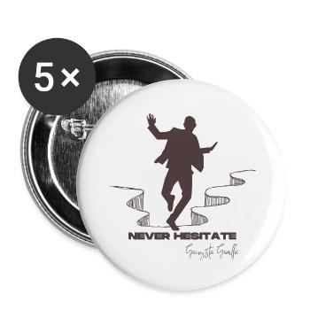 Gangsta Gorilla-Never Hesitate - Buttons large 2.2'' (5-pack) - white
