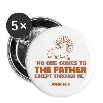 John 14:6 - Buttons large 2.2'' (5-pack) - white