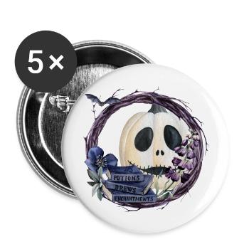 Halloween pumpkin - Buttons large 2.2'' (5-pack) - white