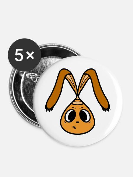 Rabbit Onion - Buttons large 2.2'' (5-pack) - white