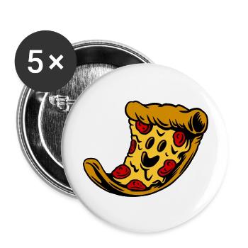 Dread Slice Pizza - Buttons large 2.2'' (5-pack) - white