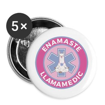 Funny Ems Emt Llama Paramedic First Responder - Buttons large 2.2'' (5-pack) - white