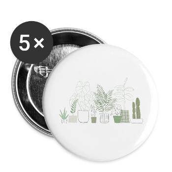 It s Not Hoarding If It s Plants - Buttons large 2.2'' (5-pack) - white