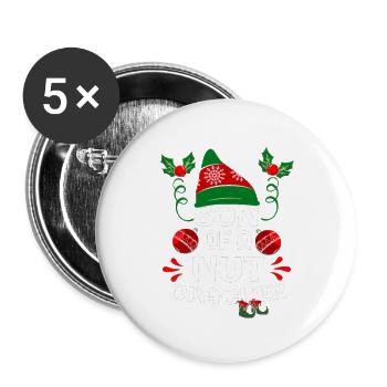 son of a nutcracker funny ugly sweater christmas t - Buttons large 2.2'' (5-pack) - white