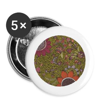 Circle Garden - Buttons large 2.2'' (5-pack) - white