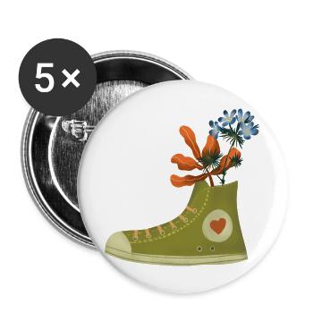Blooming Sneaker - Buttons large 2.2'' (5-pack) - white