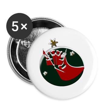 Santa Claus Is Coming - Buttons large 2.2'' (5-pack) - white