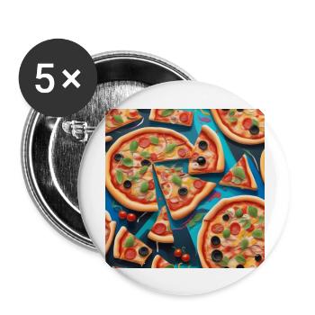 Spicy Pizza Slice Gifts - Buttons large 2.2'' (5-pack) - white