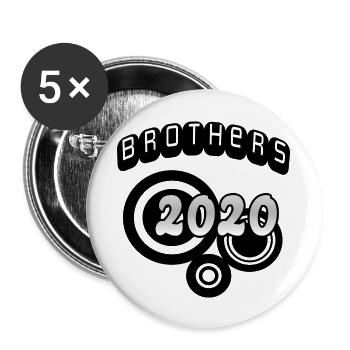 Brothers Boy - Buttons large 2.2'' (5-pack) - white
