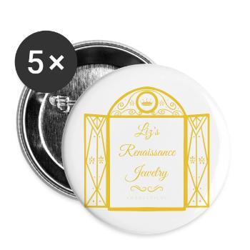 Liz s Renaissance Jewelry - Buttons large 2.2'' (5-pack) - white