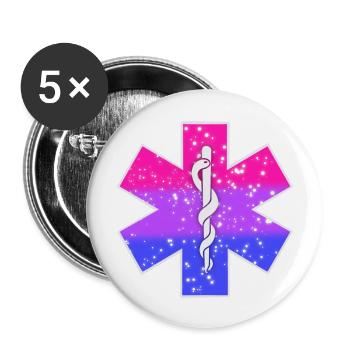 Ems Emt Paramedic Bisexual Pride Flag Star Of Life - Buttons large 2.2'' (5-pack) - white