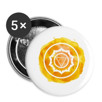 Radiant Core: Solar Plexus Chakra - Buttons large 2.2'' (5-pack) - white
