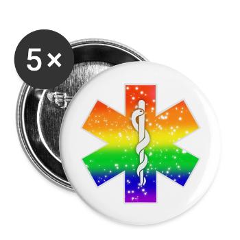 Ems Emt Paramedic Ems Gay Pride Rainbow Star Of - Buttons large 2.2'' (5-pack) - white