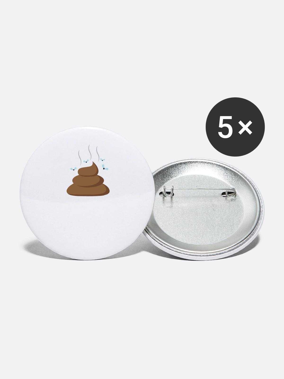 Bunker Boy - Buttons large 2.2'' (5-pack) - white