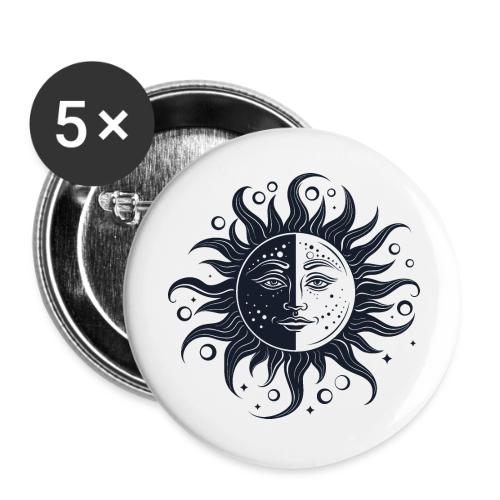 Harmonious Sun and Moon - Spiritual Design - Buttons large 2.2'' (5-pack)