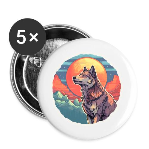 Majestic Wolf Moon - Buttons large 2.2'' (5-pack)