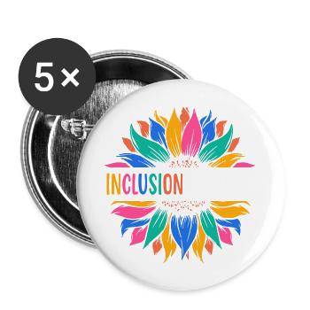 Neurodiversity Inclusion Matters - Buttons large 2.2'' (5-pack) - white