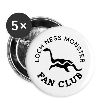 Cryptid Loch Ness Monster Nessie Fan Club - Buttons large 2.2'' (5-pack) - white