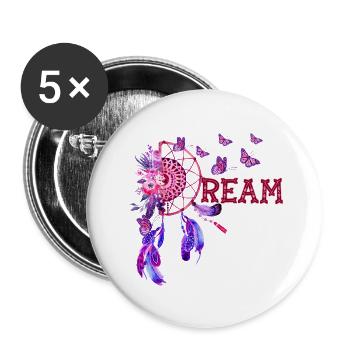 Dream - Buttons large 2.2'' (5-pack) - white