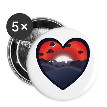 Red and blue - Buttons large 2.2'' (5-pack) - white