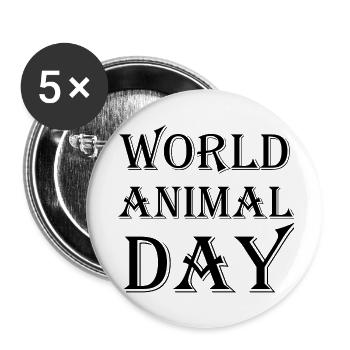 world animal day shirt design gift - Buttons large 2.2'' (5-pack) - white