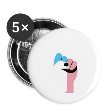 Trans Punk Transgender Pride - Buttons large 2.2'' (5-pack) - white