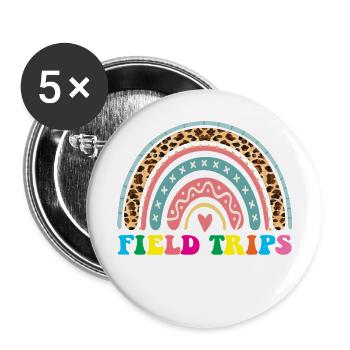 Field Trips Are My Favorite School Field Trip - Buttons large 2.2'' (5-pack) - white
